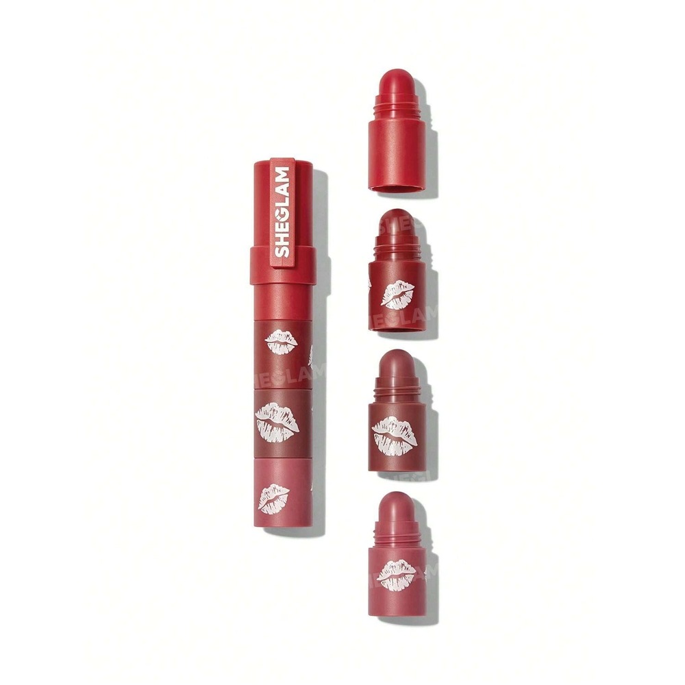 NEW SHEGLAM Mega Lip Stacks 4-in-1 Creamy Matte Lipstick Petal Stack Pink Mauve